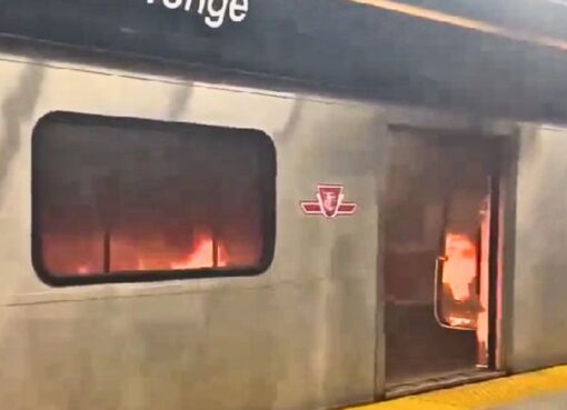fire on subway